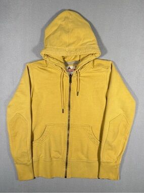 American Giant Yellow Full-Zip Hooded Sweatshirt